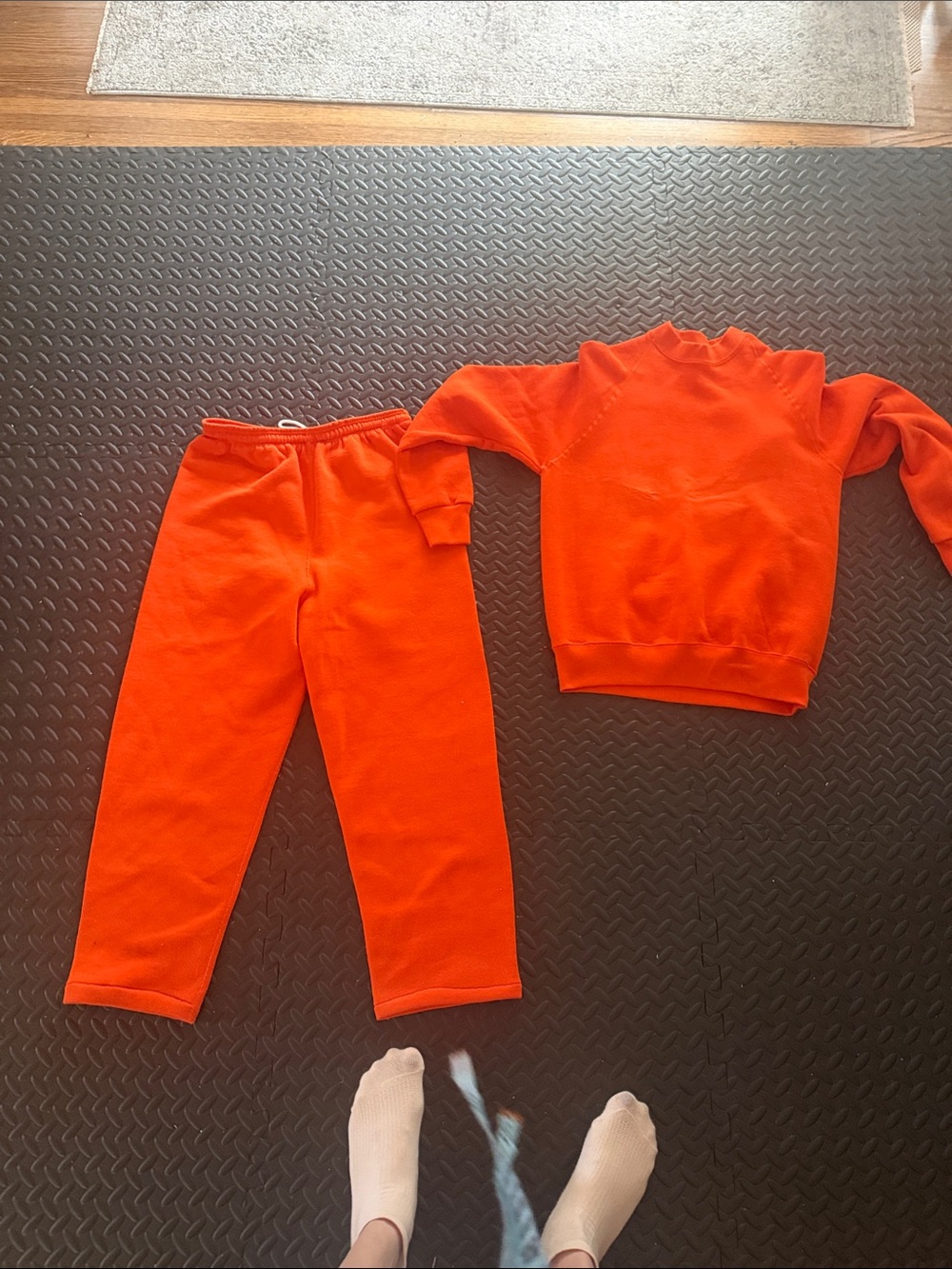 Vintage Soffe Orange Sweatshirt and Sweatpants Set
